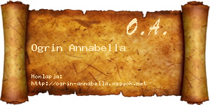 Ogrin Annabella névjegykártya
